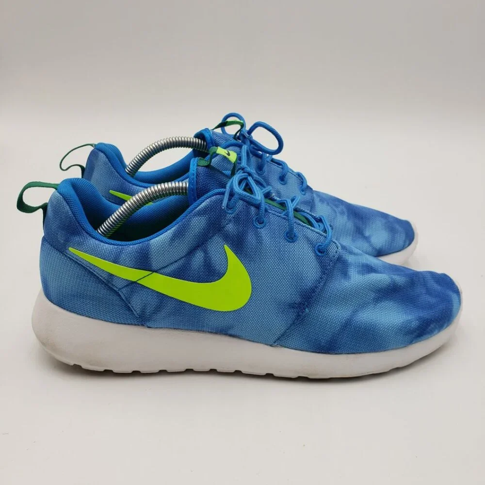 Nike Roshe Run Sneakers 11 Mens Lace Up Running Electric‎ Blue